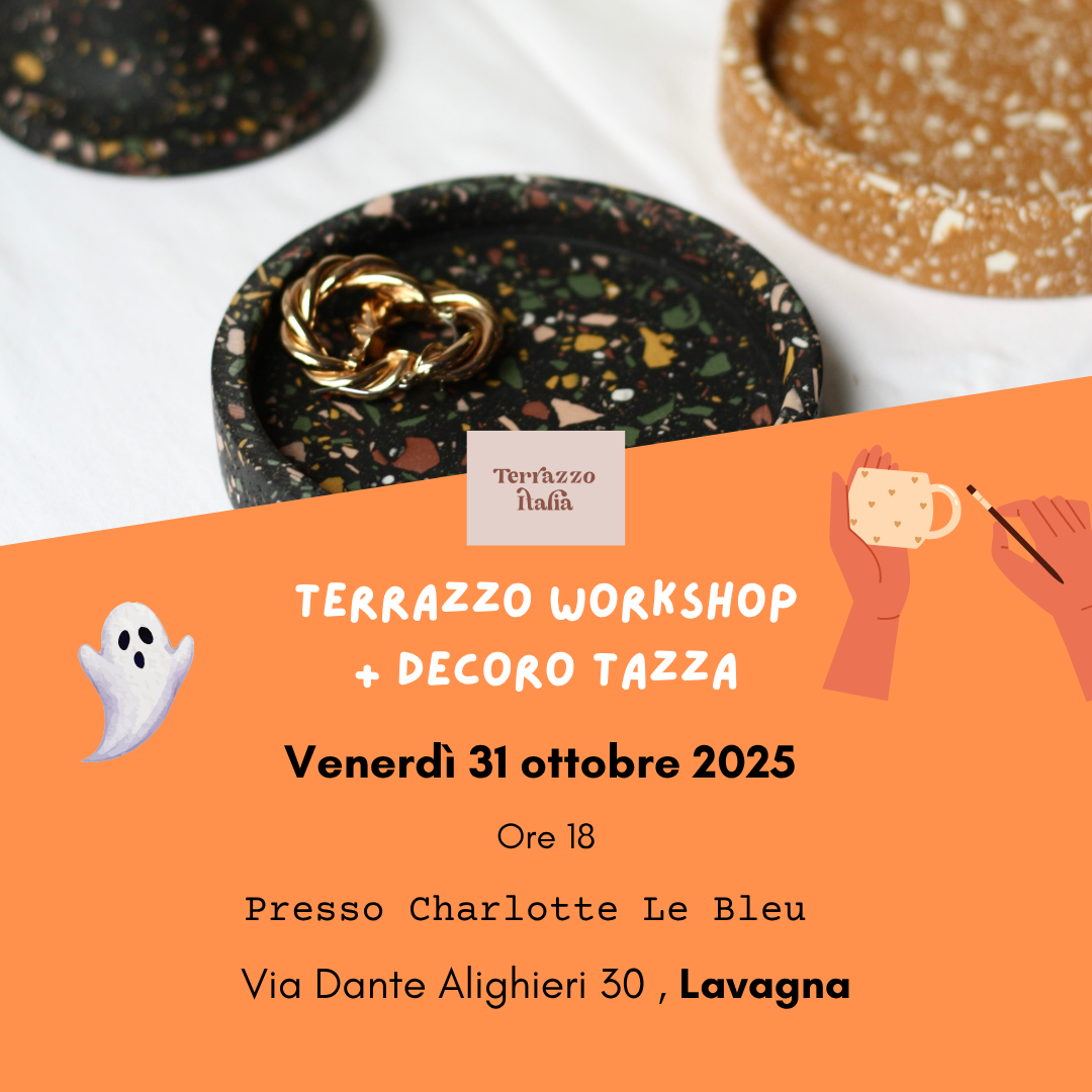 Workshop Terrazzo + decoro tazza Lavagna (31 ottobre 2025)