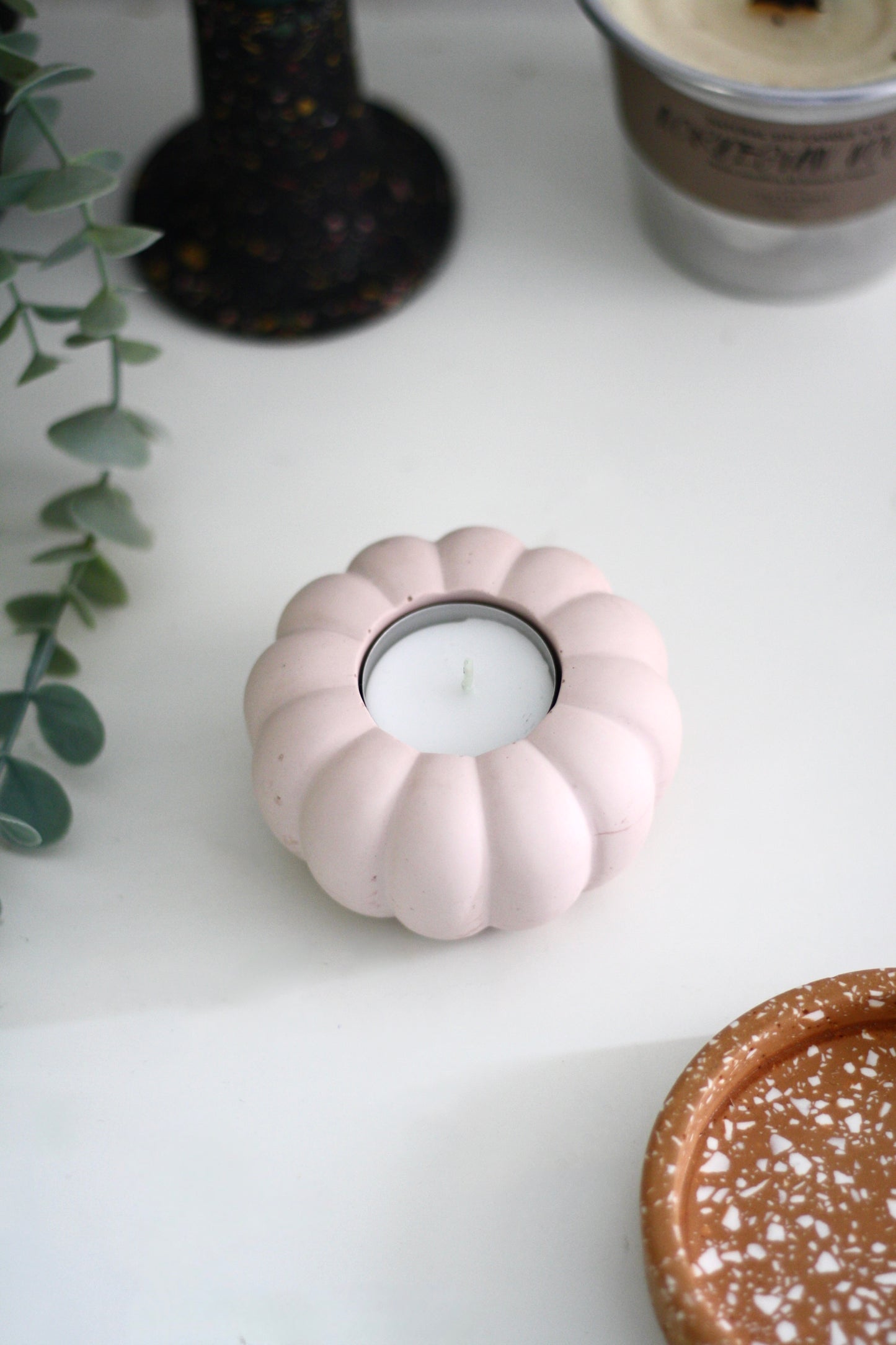 Portacandela Zucca Rosa