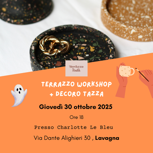 Workshop Terrazzo + decoro tazza Lavagna (30 ottobre 2025)
